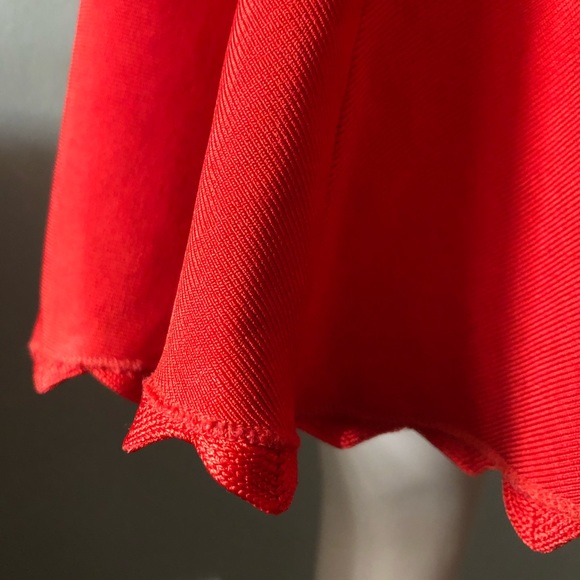 GUESS by Marciano Red One Shoulder Flare Dress - Picture 5 of 8